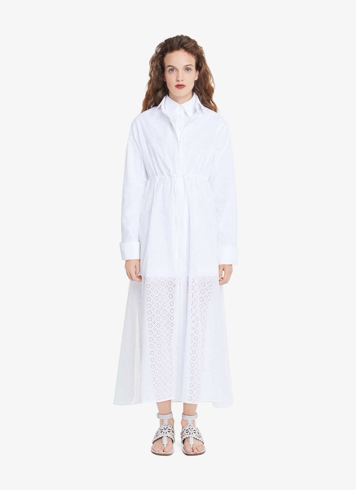 EDITION 2004 LONG SHIRT DRESS ALAÏA WHITE EDITION 2004 LONG SHIRT DRESS